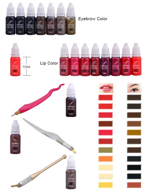 Color micro del pigmento del maquillaje permanente cosmético del tatuaje - Inglaterra KIAY 2